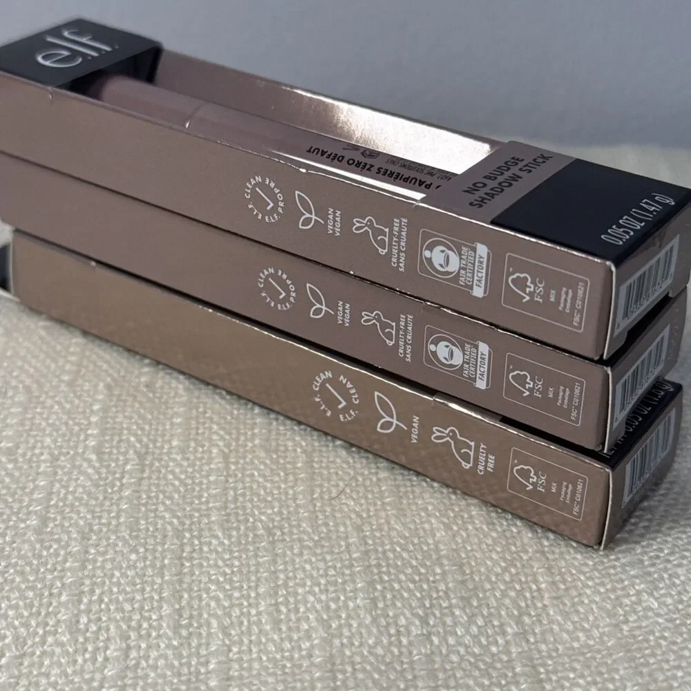 Lot Of 3 New ELF No Budge Shadow Stick, Smudge-Proof Eyeshadow Magnetic Pull